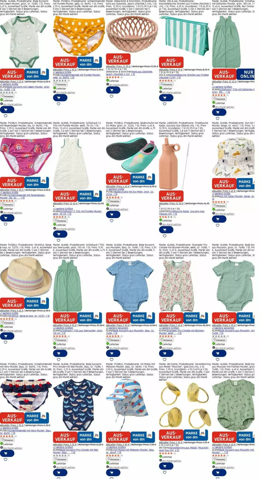 Aktueller Prospekt Dm Drogerie - Prospekte - von 06.10 bis 15.10.2025 - strona 20 - produkty: Astra, asus, Bad, blume, blumen, body, eis, Elefant, elle, flasche, korb, kosmetik, Kosmetiktasche, melone, melonen, Mütze, reifen, reis, reiss, ring, sac, schlafsack, schuhe, seersucker, Serviette, servietten, Serviettenring, Strampler, Strohhut, Tasche, tee, Ti, trinkflasche, usb