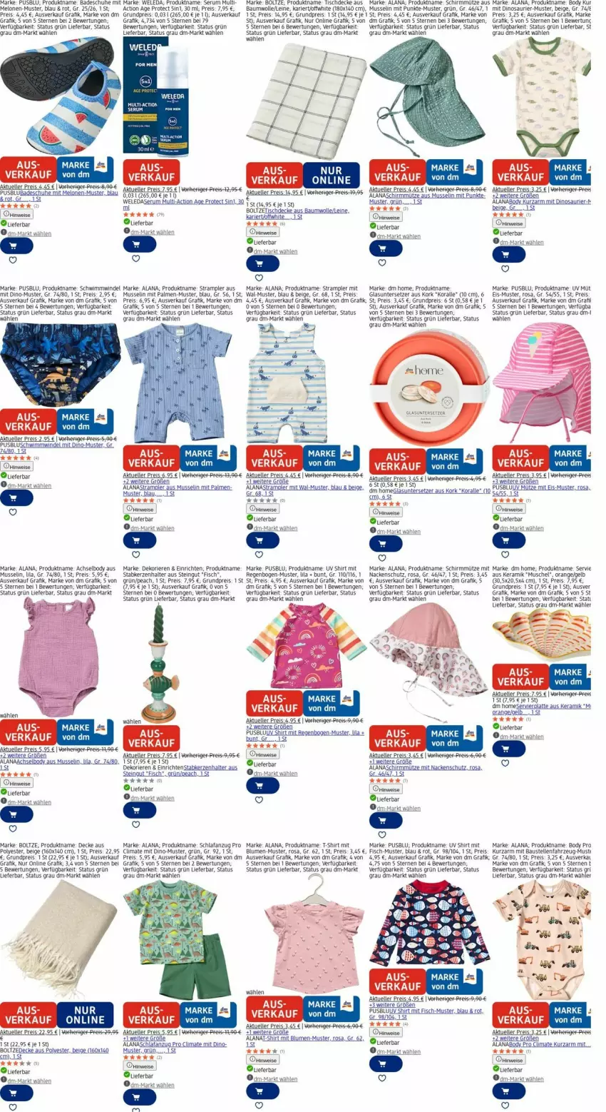 Aktueller Prospekt Dm Drogerie - Prospekte - von 06.10 bis 15.10.2025 - strona 21 - produkty: Anzug, Astra, aust, Bad, Bau, baumwolle, blume, blumen, body, decke, eis, elle, ente, fisch, kerze, Kerzenhalter, latte, leine, melone, melonen, Mütze, orange, reis, rum, Schlafanzug, schuhe, Serum, shirt, Stabkerze, Stabkerzenhalter, Strampler, T-Shirt, Ti, tisch, tischdecke, Untersetzer, usb, weleda, wolle, Yo