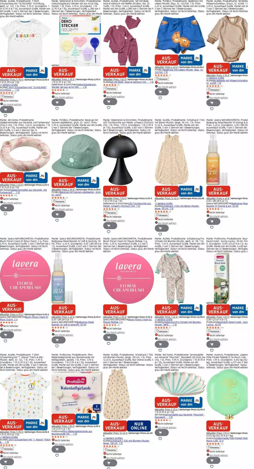 Aktueller Prospekt Dm Drogerie - Prospekte - von 06.10 bis 15.10.2025 - strona 27 - produkty: Anzug, Bad, Badehose, ball, Bau, blume, blumen, body, bodyspray, braun, Cap, eier, eis, elle, Girlande, hose, kerze, Kerzenhalter, kosmetik, Kranz, latte, lavera, LED Tischleuchte, Leuchte, LG, mam, Maske, natur, naturkosmetik, Profissimo, reis, sac, Schlafanzug, schlafsack, Schriftzug, shirt, sim, Stabkerze, Stabkerzenhalter, T-Shirt, Ti, tisch, tischleuchte, tuc, usb, WICK