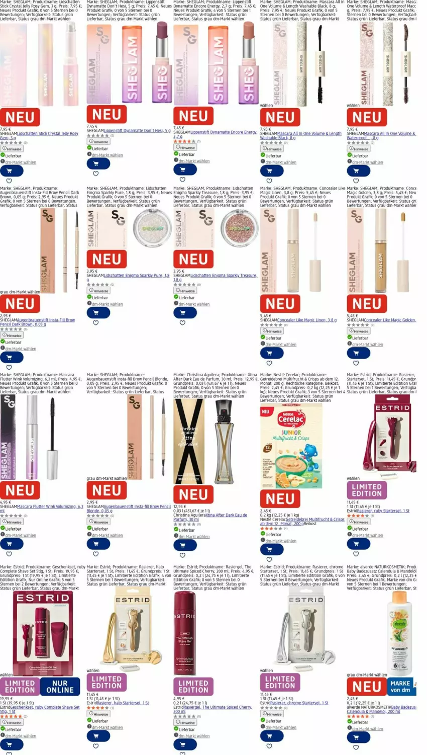 Aktueller Prospekt Dm Drogerie - Prospekte - von 06.10 bis 15.10.2025 - strona 6 - produkty: ACC, Alverde, Bad, Bau, Brei, Calendula, Eau de parfum, eis, erde, frucht, geschenkset, kosmetik, lack, lamm, LG, Lippenstift, mac, mandel, Mandelöl, Mascara, natur, naturkosmetik, parfum, rasierer, rasiergel, reis, rel, Ti, uhr