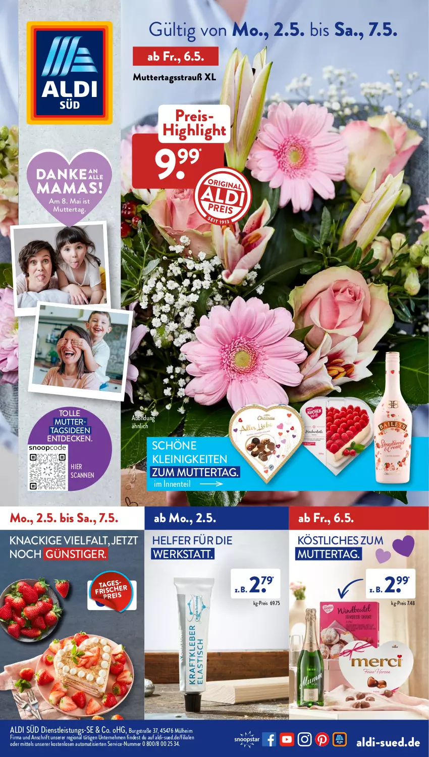 Aktueller Prospekt AldiSud - ALDI Aktuell - von 02.05 bis 07.05.2022 - strona 1 - produkty: aldi, auto, decke, eis, ente, mam, reis, Ti