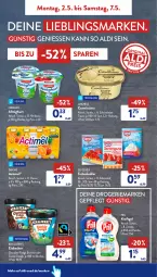 Gazetka promocyjna AldiSud - ALDI Aktuell - Gazetka - ważna od 07.05 do 07.05.2022 - strona 5 - produkty: actimel, aldi, almighur, almighurt, Becher, beere, brownie, cola, cookie, cookie dough, cremissimo, danone, Dr. Oetker, ehrmann, ehrmann almighurt, eis, eisbecher, flasche, himbeer, himbeere, kraft, langnese, pril, reis, sahne, sahnesteif, schoko, schokolade, schokoladen, sim, Ti, torte, zitrone