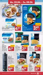 Gazetka promocyjna Aldi Nord - Von Montag - Gazetka - ważna od 08.06 do 08.06.2024 - strona 13 - produkty: aus der tiefkühlung, beutel, Bifteki, blätterteig, eis, flasche, fleisch, gin, gyros, hackfleisch, Hähnchen-Oberkeulen, hartweizen, natives olivenöl, olive, oliven, olivenöl, olivenöl extra, reifen, Soße, teigwaren, Ti, zaziki, ZTE