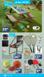 Gazetka promocyjna Aldi Nord - Von Montag - Gazetka - ważna od 08.06 do 08.06.2024 - strona 16 - produkty: Bad, ball, Bank, batterie, batterien, dell, Elektro, elle, Garten, gin, Holz, HP, Kinder, latte, mint, Mode, Ria, sitzbank, Spiele, Spieltisch, Tasche, Ti, tisch, tischplatte, tragetasche, Wanne, ZTE