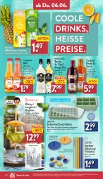 Gazetka promocyjna Aldi Nord - Von Montag - Gazetka - ważna od 08.06 do 08.06.2024 - strona 28 - produkty: alkohol, batida, batida de côco, blume, bürste, cocktail, Crofton, decke, Deckel, dell, drink, drinks, eier, eis, eiswürfel, elle, flasche, Germ, getränk, getränke, gin, Gläser, kokos, LG, likör, mangaroca, mango, Mode, Reinigung, reinigungsbürste, reis, Ria, saft, spülmaschinen, Ti, Trinkhalme, valensina, whisky, Whiskyglas, würfel, ZTE