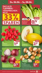 Gazetka promocyjna Aldi Nord - Von Montag - Gazetka - ważna od 08.06 do 08.06.2024 - strona 31 - produkty: aldi, angebot, beere, beeren, bio, braun, champignon, champignons, champignons braun, eis, himbeer, himbeere, himbeeren, honig, honigmelone, LG, melone, reis, Romanasalat, salat, salatherzen, Schal, Schale, Speisezwiebeln, Ti, trolli, ZTE, zwiebel, zwiebeln