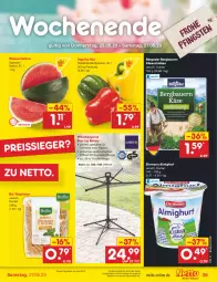 Gazetka promocyjna Netto Marken-Discount - Filial-Angebote - Gazetka - ważna od 27.05 do 27.05.2023 - strona 35 - produkty: almighur, almighurt, angebot, auer, auto, Bau, Bauer, bergader, bestpreis, bio, bügel, ehrmann, ehrmann almighurt, eis, Käse, käsescheiben, melone, paprika, paprika mix, reis, reiss, teigwaren, Ti, tisch, wäschespinne, wasser, wassermelone, ZTE