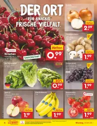 Gazetka promocyjna Netto Marken-Discount - Filial-Angebote - Gazetka - ważna od 27.05 do 27.05.2023 - strona 6 - produkty: asti, banane, bananen, bestpreis, beutel, braun, champignon, chiquita, eis, Elan, kirsch, kirsche, kirschen, ndk, reis, rispentomaten, Romanasalat, salat, Schal, Schale, Ti, tomate, tomaten, trauben, zwiebel, zwiebeln