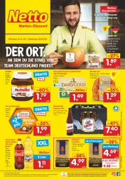 Gazetka promocyjna Netto Marken-Discount - Filial-Angebote - Gazetka - ważna od 05.02 do 05.02.2022 - strona 1 - produkty: angebot, beutel, butter, coca-cola, cola, creme, Dairygold, dallmayr, dallmayr prodomo, eis, fanta, ferrero, Ferrero Küsschen, gin, hasseröder, irische butter, kaffee, mandarine, mandarinen, Meister, Mezzo Mix, ndk, nuss, nutella, oder sprite, pils, premium pils, prodomo, reis, sprite, Streichzart, Ti, versandkostenfrei, ZTE