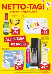 Gazetka promocyjna Netto Marken-Discount - Filial-Angebote - Gazetka - ważna od 05.02 do 05.02.2022 - strona 39 - produkty: angebot, eis, flasche, hakle, hakle toilettenpapier, lätta, papier, pet-flasche, pet-flaschen, reis, rotkäppchen, sekt, Sprudel, spülmaschinen, Ti, toilettenpapier, wasser, wassersprudler, ZTE