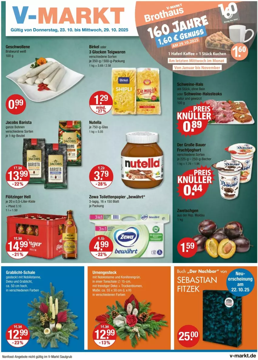 Aktueller Prospekt Vmarkt - Prospekte - von 23.10 bis 29.10.2025 - strona 1 - produkty: angebot, angebote, LG, nutella, papier, Ti, toilettenpapier, zewa