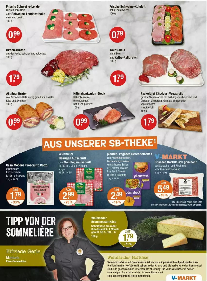 Aktueller Prospekt Vmarkt - Prospekte - von 23.10 bis 29.10.2025 - strona 3 - produkty: auer, aufschnitt, Bau, Bauer, braten, brot, Casa Modena, cheddar, creme, eis, fleisch, geschnetzeltes, gewürz, hackfleisch, hackfleisch gemischt, Heu, ilag, Käse, kotelett, küche, Küchen, LG, mac, Mode, monati, mozzarella, natur, pflanze, pflanzen, prosciutto, prosciutto cotto, reis, rel, rollbraten, SANTE, schwein, schweine, steak, steaks, Ti, tortilla, Vegeta, wein, weine, wiesbauer, Zelt, zwiebel, zwiebeln