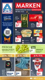 Gazetka promocyjna Aldi Nord - Aldi-Aktuell - Gazetka - ważna od 18.12 do 18.12.2021 - strona 1 - produkty: aldi, alkohol, angebot, angebote, Apple, Apple Watch, aus der tiefkühlung, Becher, butter, cremissimo, decke, ferrero, filterkaffee, frau antje, froop, frucht, gin, jacobs, jacobs krönung, joghur, joghurt, kaffee, kirsch, langnese, langnese cremissimo, likör, Mon Chéri, Müller, müller froop, pralinen, Schal, Schale, sim, tafeltrauben, Ti, trauben, weihnachten, ZTE