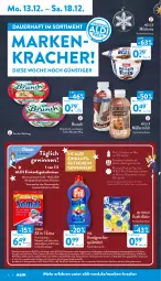 Gazetka promocyjna Aldi Nord - Aldi-Aktuell - Gazetka - ważna od 18.12 do 18.12.2021 - strona 4 - produkty: aldi, aldi talk, auer, aufstrich, Becher, bier, blume, blumen, brot, brotaufstrich, Brufen, buch, edelstahl, eis, elle, erde, , flasche, geschirr, geschirrspülmittel, gewinnspiel, guthabenkarte, gutschein, gutscheine, henkel, HP, klarspüler, kracher, kraft, LG, Liege, milch, milchreis, Müller, müllermilch, persil, perwoll, pril, reis, rwe, salz, somat, spülmittel, teller, tender, Ti, usb, wc frisch