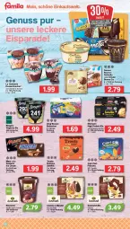 Gazetka promocyjna Famila - Prospekte - Gazetka - ważna od 18.06 do 18.06.2022 - strona 12 - produkty: ahoj-brause, Becher, brause, Cap, creme, dessert, ehrmann, eis, eisbecher, eiscreme, erdnuss, ferrero, Ferrero Rocher, frucht, Kinder, kinder bueno, langnese, langnese eis, mandel, mars, nuss, raffaello, Ria, sandwich, schoko, snickers, stieleis, Ti, vanille, Veganes Eis