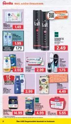 Gazetka promocyjna Famila - Prospekte - Gazetka - ważna od 18.06 do 18.06.2022 - strona 22 - produkty: Antitranspirant, Apotheke, arla, auer, bier, body, body lotion, body milk, dusche, eis, flasche, Haarlack, haarspray, honig, ilag, Kondome, lack, Lotion, Manuka Honig, nivea, nuk, Parodontax, pasta, Reinigung, reis, rexona, Ritex, Schaebens, schwarzkop, schwarzkopf, shampoo, shampoo oder spülung, spülung, Taft, Ti, tücher, zahnpasta