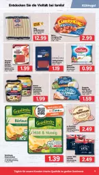 Gazetka promocyjna Famila - Prospekte - Gazetka - ważna od 18.06 do 18.06.2022 - strona 9 - produkty: bavaria blu, bergader, beutel, bley, bratwurst, camembert, cheddar, curry, decke, friesischer hirtenkäse, galbani, Geflügel, gin, grill, grillbratwurst, grünländer, hirtenkäse, Käse, käsescheiben, kühlregal, Le Rustique, meica, mozzarella, regal, rel, Ria, salami, salat, Salatwürfel, schinken, serrano, Ti, würfel, wurst