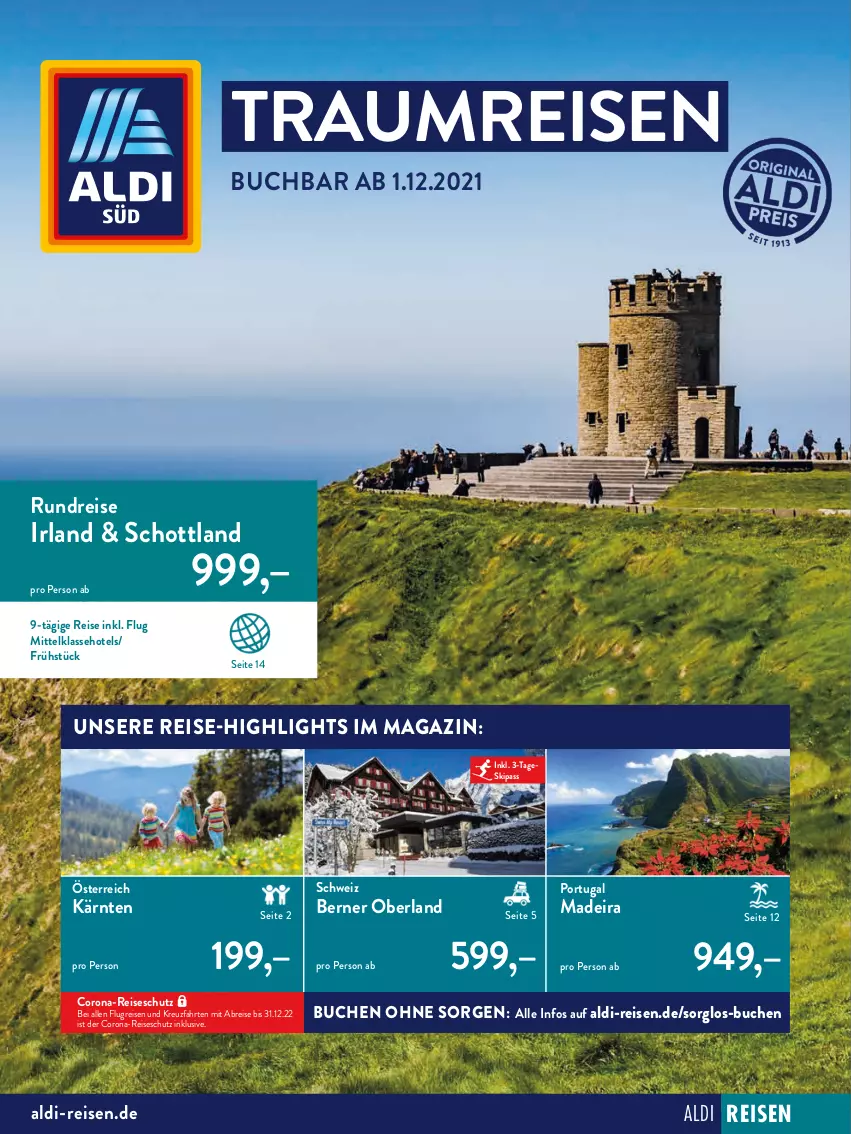 Aktueller Prospekt AldiSud - ALDI Reisen - von 01.12 bis 31.12.2021 - strona 1