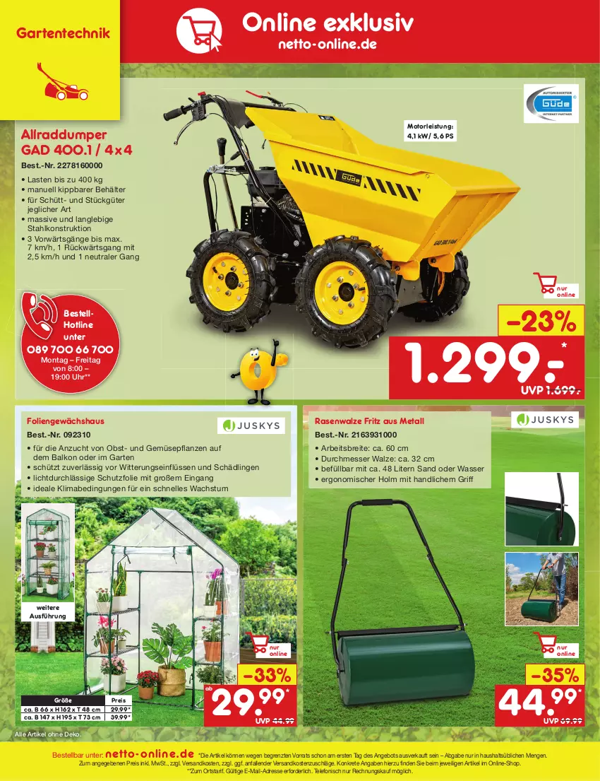 Aktueller Prospekt Netto Marken-Discount - Filial-Angebote - von 11.09 bis 16.09.2023 - strona 52 - produkty: angebot, Behälter, Brei, eis, elle, ente, fritz, Garten, Gewächshaus, mab, messer, ndk, obst, pflanze, pflanzen, rasen, reis, telefon, Ti, uhr, und gemüse, wasser, ZTE