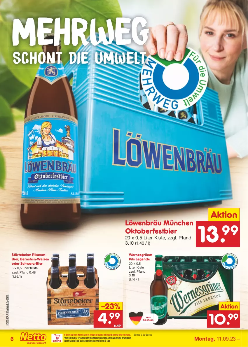 Aktueller Prospekt Netto Marken-Discount - Filial-Angebote - von 11.09 bis 16.09.2023 - strona 8 - produkty: bestpreis, bier, eis, ndk, pils, pilsener, reis, rwe, sac, störtebeker, Ti