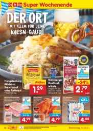 Gazetka promocyjna Netto Marken-Discount - Filial-Angebote - Gazetka - ważna od 16.09 do 16.09.2023 - strona 42 - produkty: auer, Berger, bestpreis, braten, eis, für grill und pfanne, gewürz, grill, grill und pfanne, Hendl, hengstenberg, Kraut, krustenbraten, ndk, nürnberger, petersilie, pfanne, reis, Sauerkraut, schinken, schwein, Ti, und pfanne, wein, Weißwurst, wurst, ZTE