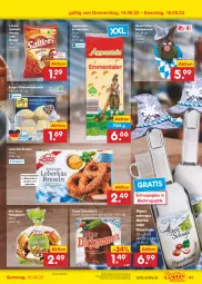 Gazetka promocyjna Netto Marken-Discount - Filial-Angebote - Gazetka - ważna od 16.09 do 16.09.2023 - strona 43 - produkty: angebot, bestpreis, bier, braten, brezel, Brezeln, eis, emmentaler, fleisch, fleischkäse, haselnuss, Hefe, Käse, Knödel, leberkäs, lorenz, nuss, reis, saltletts, Ti, Wichtel, ZTE