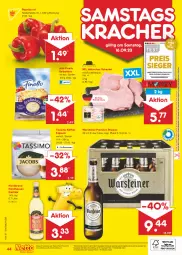 Gazetka promocyjna Netto Marken-Discount - Filial-Angebote - Gazetka - ważna od 16.09 do 16.09.2023 - strona 46 - produkty: angebot, angebote, arla, bestpreis, discount, eier, eierlikör, eis, finello, hähnchen-schenkel, henkel, Holz, kaffee, kaffee-kapseln, kaffeekapseln, Käse, kracher, likör, marken-discount, ndk, nordbrand, paprika, paprika rot, pils, pilsener, premium pils, Reibekäse, reis, schenkel, sim, steiner, tassimo, Ti, warsteiner, ZTE