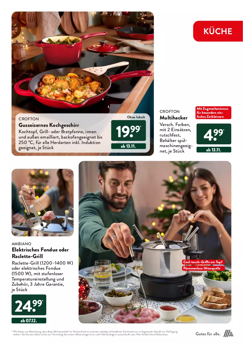 Aktueller Prospekt AldiSud - Vorfreude auf Weihnachten. - von 12.10 bis 24.12.2023 - strona 29 - produkty: alle artikel ohne dekoration, ambia, backofen, Behälter, bratpfanne, Crofton, dekoration, eis, elle, Fondue, geschirr, gin, grill, herdarten, Kochtopf, küche, lamm, leine, Ofen, pfanne, spülmaschinen, Ti, topf, ZTE