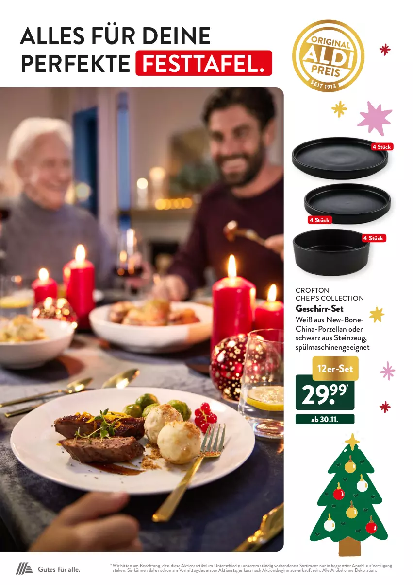 Aktueller Prospekt AldiSud - Vorfreude auf Weihnachten. - von 12.10 bis 24.12.2023 - strona 30 - produkty: alle artikel ohne dekoration, Crofton, dekoration, geschirr, Geschirr-Set, gin, spülmaschinen, Ti, ZTE