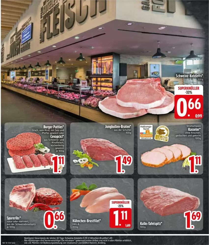 Aktueller Prospekt Edeka - Prospekte - von 03.03 bis 08.03.2025 - strona 14 - produkty: eis, kasseler, reis, rind, salz, schwein, schweine, wein, weine, ZTE