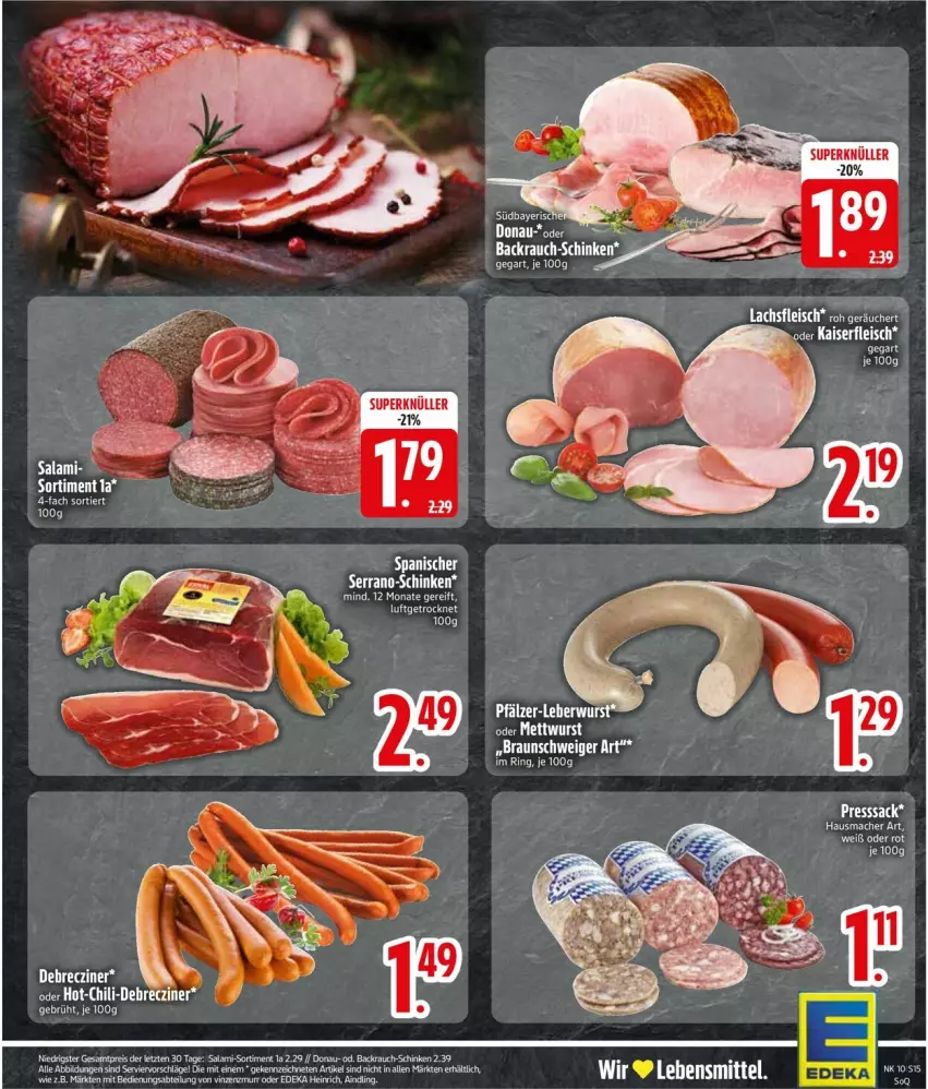 Aktueller Prospekt Edeka - Prospekte - von 03.03 bis 08.03.2025 - strona 15 - produkty: eis, Hausmacher, mac, Mett, mettwurst, Rauch, reis, rel, schinken, serrano, wurst, ZTE