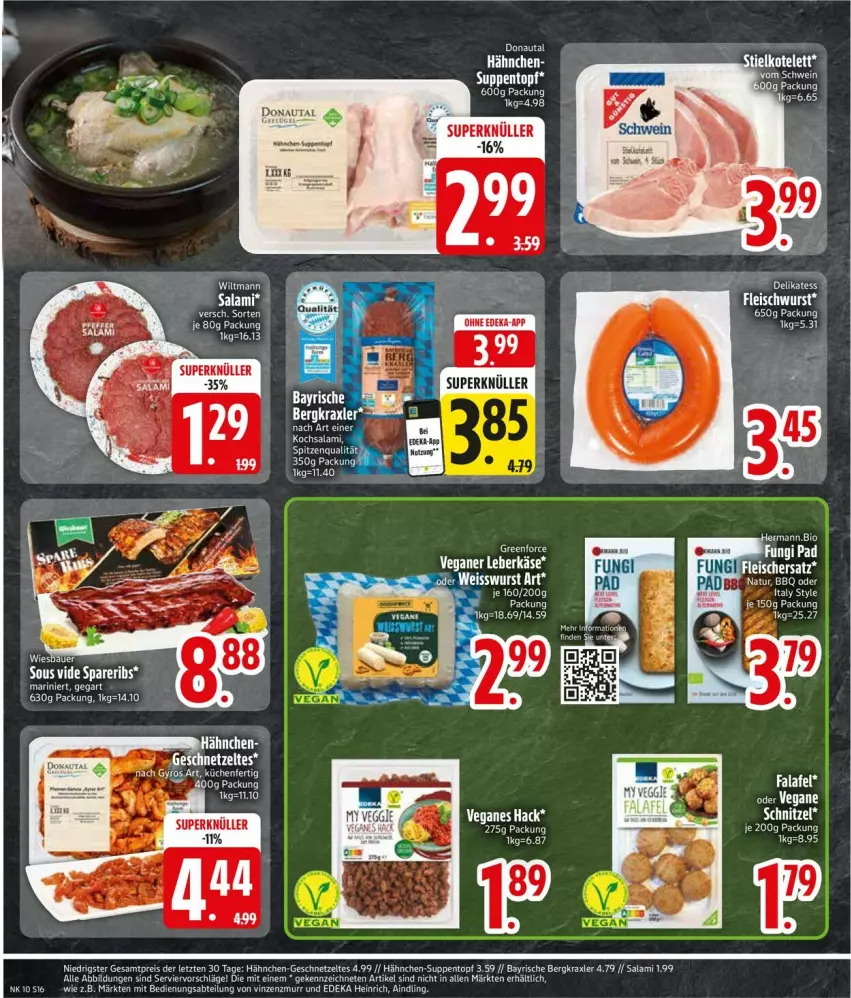 Aktueller Prospekt Edeka - Prospekte - von 03.03 bis 08.03.2025 - strona 16 - produkty: bier, dusche, eis, fleisch, fleischwurst, Käse, leberkäs, leberkäse, salami, schwein, spareribs, spitzenqualität, tee, Ti, Tiere, wein, wurst, ZTE