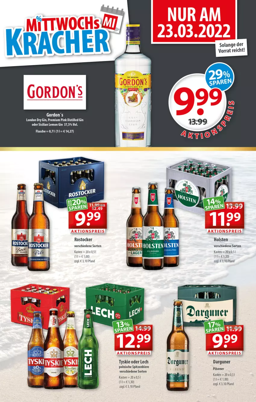 Aktueller Prospekt Getraenkeland - von 21.03 bis 02.04.2022 - strona 2 - produkty: bier, Biere, dry gin, flasche, gin, london dry, london dry gin, pils, pilsener, Rostocker, Ti, tyskie