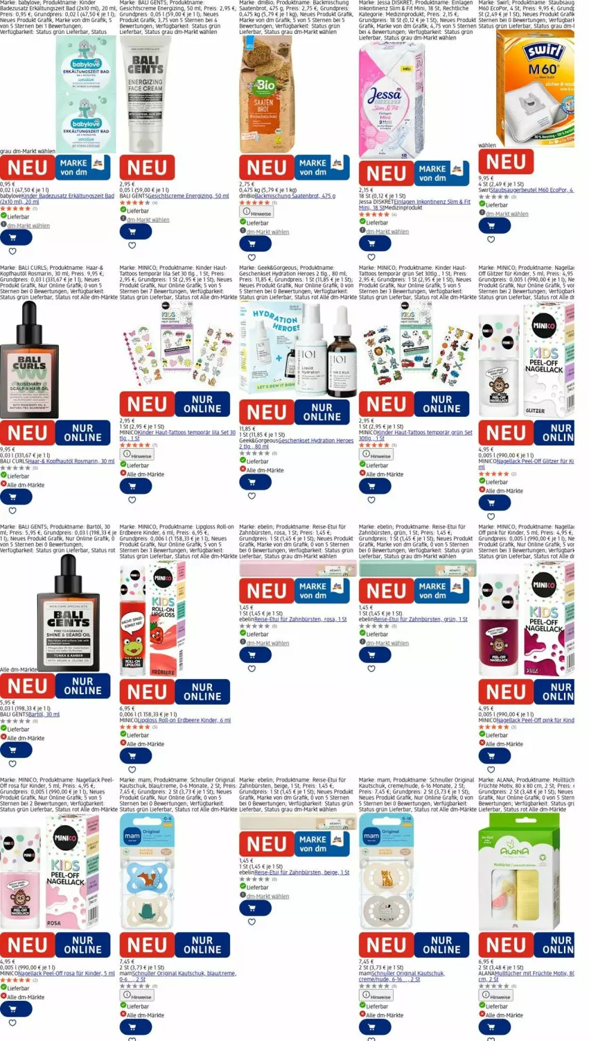 Aktueller Prospekt Dm Drogerie - Prospekte - von 29.12.2026 bis 07.01.2027 - strona 10 - produkty: Babylove, backmischung, Bad, ball, beere, bett, beutel, bio, brot, bürste, bürsten, creme, eier, eis, erdbeere, Erkältungs, früchte, geschenkset, Gesichtscreme, gin, hero, Kinder, lack, LG, Lipgloss, mam, medizinprodukt, Mulltücher, Nagellack, reis, roll-on, rosmarin, staubsauger, staubsaugerbeutel, swirl, tee, Tempo, Ti, tücher, Yo, zahnbürste, zahnbürsten