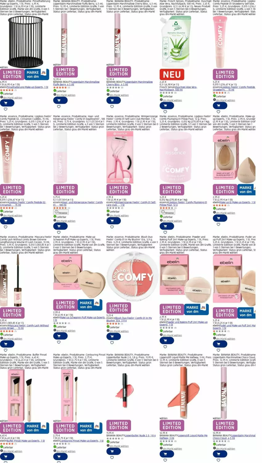 Aktueller Prospekt Dm Drogerie - Prospekte - von 29.12.2026 bis 07.01.2027 - strona 12 - produkty: aloe vera, butter, cin, dusche, duschgel, eis, erde, Frosch, HP, Körperspray, Lipgloss, Lippenstift, Make-up, mars, Mascara, Pinsel, reis, ring, schwamm, Ti