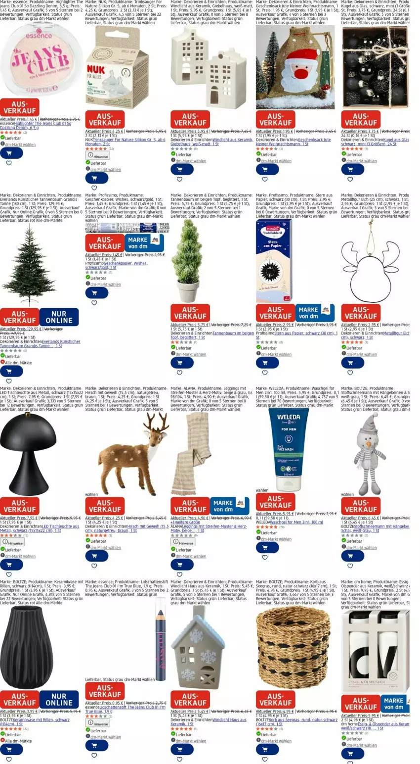 Aktueller Prospekt Dm Drogerie - Prospekte - von 29.12.2026 bis 07.01.2027 - strona 18 - produkty: auer, Bau, braun, eis, elle, essig, Geschenkpapier, gin, jeans, korb, Kugel, LED Tischleuchte, leggings, leine, Leuchte, natur, nuk, papier, Profissimo, reifen, reis, reiss, sac, Schal, sim, Tannenbaum, tee, Ti, tisch, tischleuchte, topf, Vase, waschgel, weleda, windlicht
