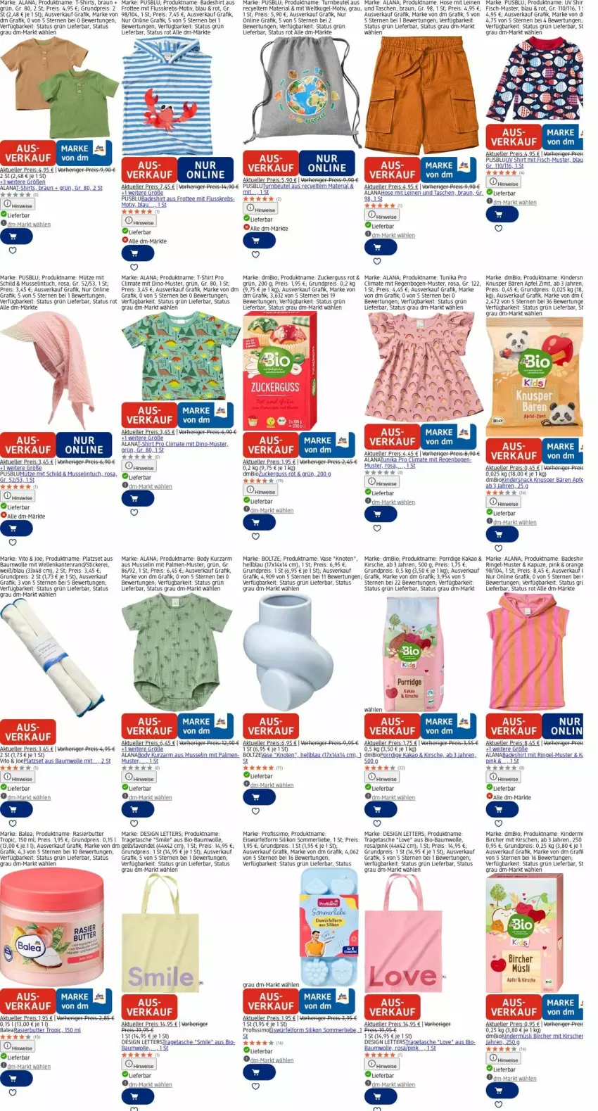 Aktueller Prospekt Dm Drogerie - Prospekte - von 29.12.2026 bis 07.01.2027 - strona 21 - produkty: apfel, Bad, Bau, baumwolle, beutel, bio, bio-baumwolle, body, braun, butter, eis, eiswürfel, elle, fisch, hose, kakao, Kinder, kirsch, kirsche, kirschen, Krebs, Kugel, lavendel, leine, merl, müsli, Mütze, orange, porridge, Profissimo, reis, Ria, ring, shirt, shirts, sim, snack, T-Shirt, Tasche, taschen, tee, Ti, tragetasche, tuc, tunika, usb, Vase, wolle, würfel, zucker