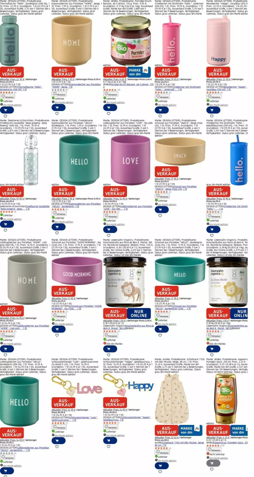 Aktueller Prospekt Dm Drogerie - Prospekte - von 29.12.2026 bis 07.01.2027 - strona 22 - produkty: agaven, Anhänger, banane, Becher, bio, brot, Brühe, creme, eis, Elan, elle, espresso, flasche, gin, kirsch, LG, porridge, reis, rel, rind, Rowi, sac, schlafsack, schüssel, snack, Ti, trinkbecher, trinkflasche, Wels