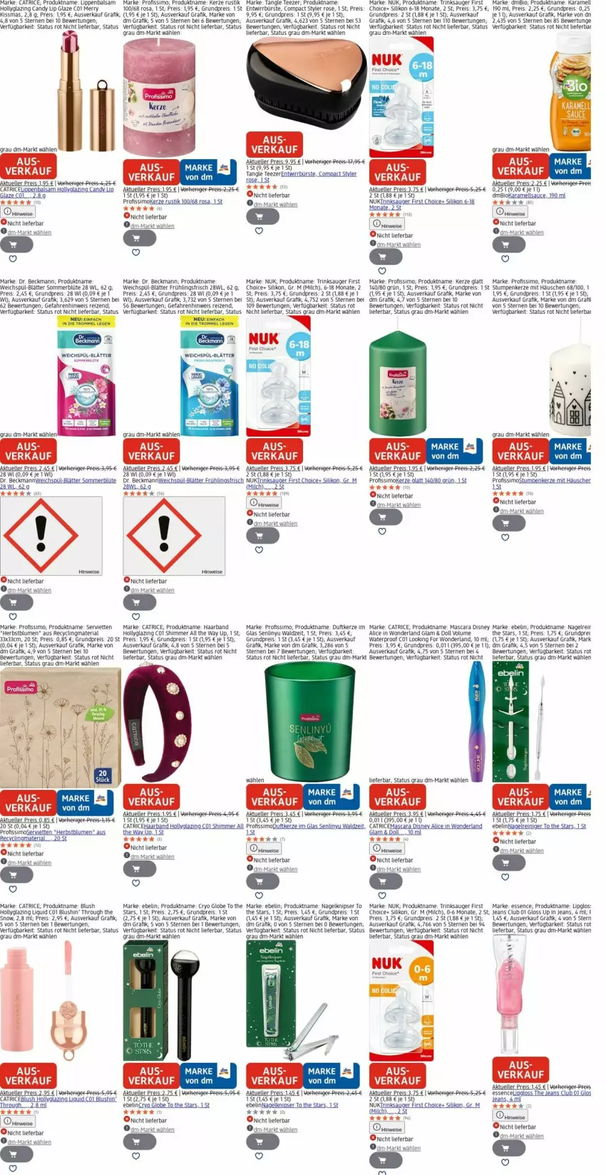 Aktueller Prospekt Dm Drogerie - Prospekte - von 29.12.2026 bis 07.01.2027 - strona 23 - produkty: balsam, bio, blume, blumen, Blüte, bürste, Clin, disney, Dr. Beckmann, Duftkerze, eis, elle, jeans, karamell, kerze, Lipgloss, Lippenbalsam, Mascara, milch, nuk, olaz, Profissimo, recyclingmaterial, reiniger, reis, reiss, Ria, sauce, Serviette, servietten, sim, Tangle Teezer, tee, Ti, Yo