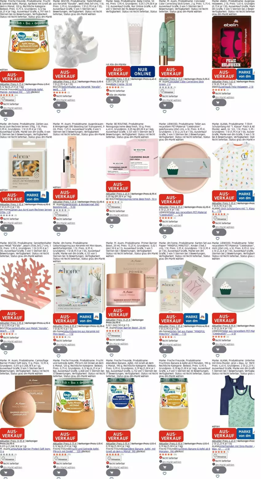 Aktueller Prospekt Dm Drogerie - Prospekte - von 29.12.2026 bis 07.01.2027 - strona 29 - produkty: apfel, aprikose, auer, banane, beef, Brei, cin, creme, dekoration, eis, elle, freche freunde, frucht, kerze, Kinder, LG, mango, mint, papier, pfirsich, Reinigung, reis, reiss, Ria, ring, Serviette, servietten, shirt, T-Shirt, tee, Teelicht, teelichthalter, teller, Ti, tisch, uhu, Vase