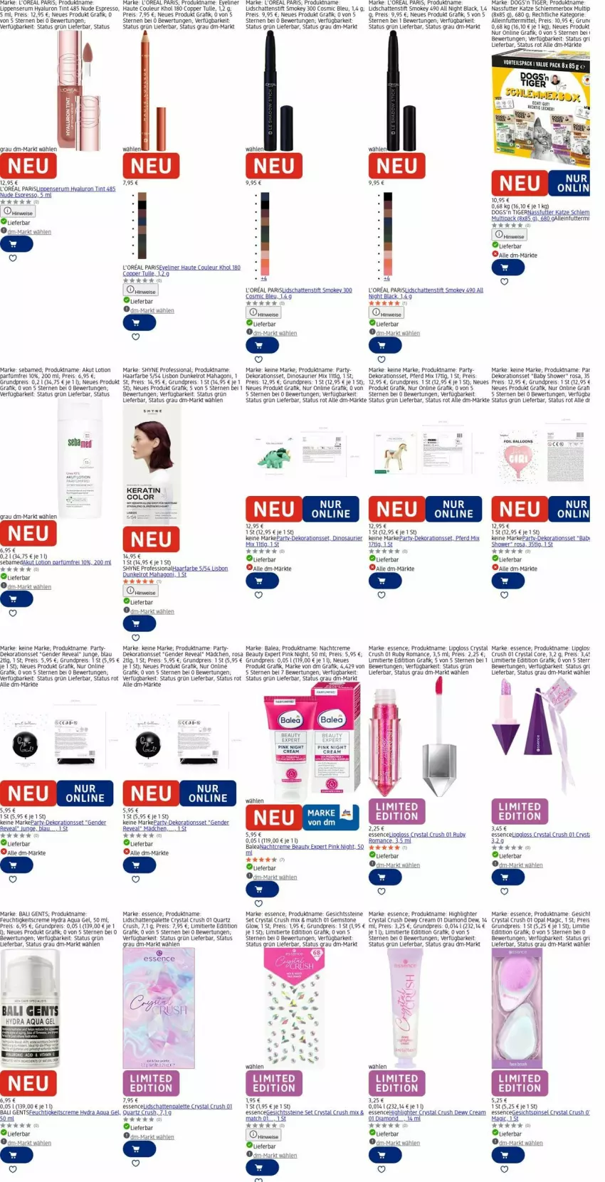 Aktueller Prospekt Dm Drogerie - Prospekte - von 29.12.2026 bis 07.01.2027 - strona 6 - produkty: alleinfuttermittel, aqua, ball, creme, dekoration, eier, eis, espresso, Eyeliner, feuchtigkeitscreme, hyaluron, l'oreal, lack, LG, Lipgloss, Lotion, nachtcreme, nassfutter, Palette, Pinsel, reis, rel, rum, sebamed, Serum, slip, Ti