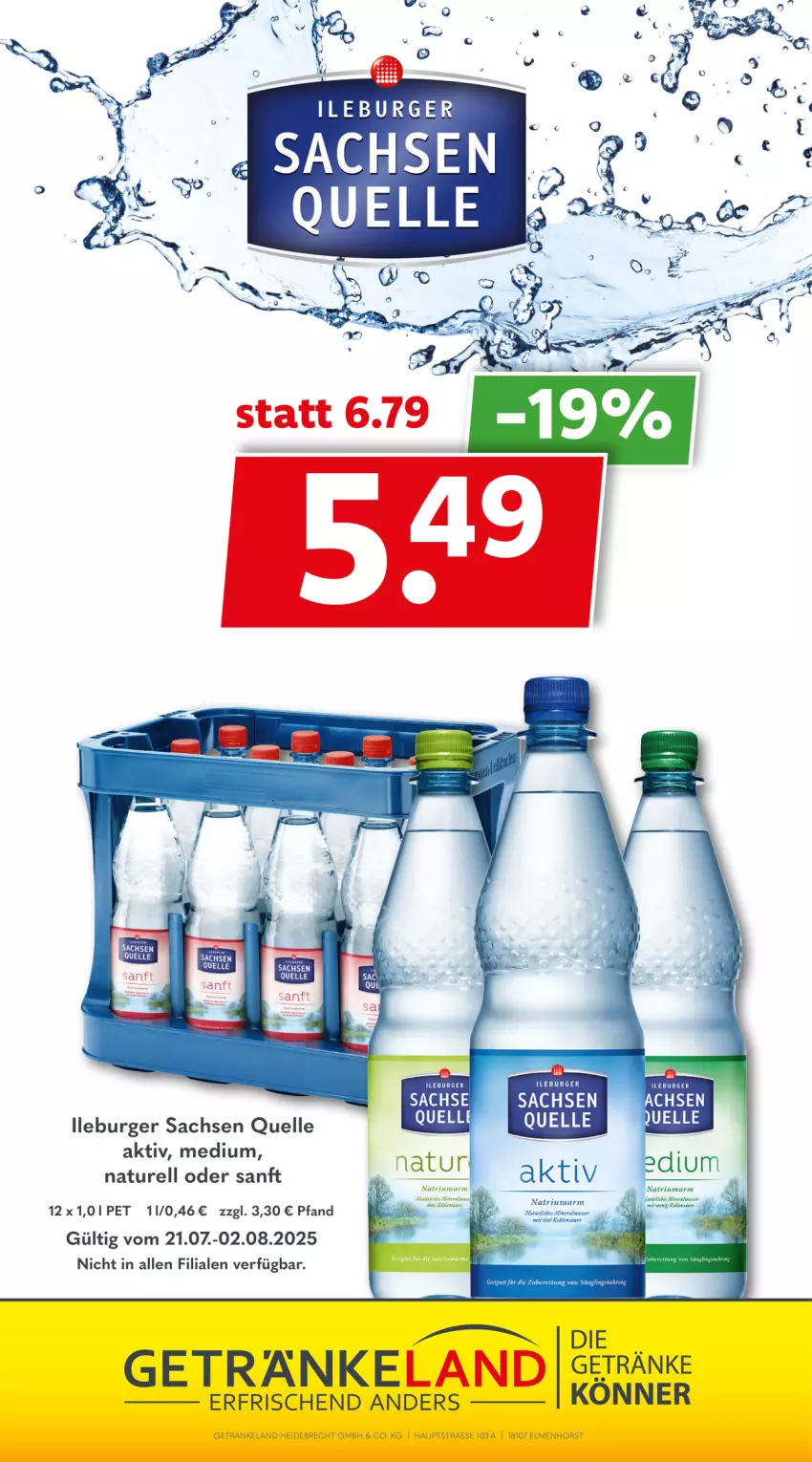 Aktueller Prospekt Getraenkeland - von 20.07 bis 01.08.2025 - strona 15 - produkty: burger, Elan, elle, getränk, getränke, natur, rel, sac, Ti