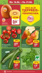 Gazetka promocyjna Aldi Nord - Von Montag - Gazetka - ważna od 21.06 do 21.06.2025 - strona 2 - produkty: aldi, Birnen, eis, Elan, kiwi, mini-rispentomaten, reis, rispentomaten, Schal, Schale, spinat, tafelbirnen, Ti, tomate, tomaten, trolli, ZTE, zucchini