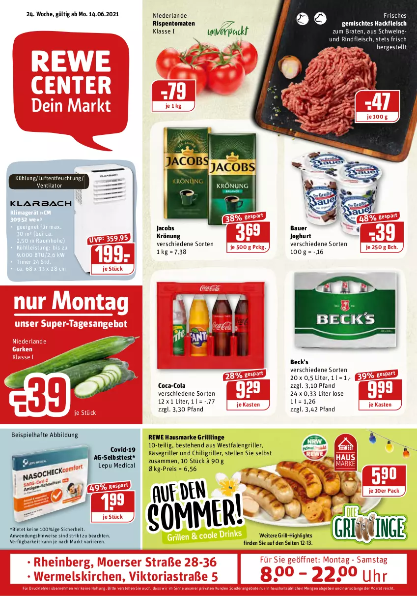 Aktueller Prospekt Rewe - Prospekte - von 14.06 bis 19.06.2021 - strona 1