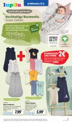 Gazetka promocyjna Lidl - Aktionsprospekt - Gazetka - ważna od 28.05 do 28.05.2022 - strona 27 - produkty: angebot, Baby-Pyjama, Bau, baumwolle, bio, bio-baumwolle, dell, eis, elle, lupilu, mit bio-baumwolle, Mode, Pyjama, reis, sac, schlafsack, Ti, wolle, ZTE