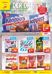 Gazetka promocyjna Netto Marken-Discount - Filial-Angebote - Gazetka - ważna od 22.01 do 22.01.2022 - strona 22 - produkty: chips, crunchips, eis, funny-frisch, knoppers, lachgummi, lorenz, lorenz crunchips, ndk, nimm2, nutella, reis, riegel, Spezi, Ti, versandkostenfrei