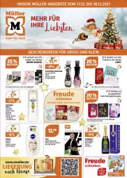 Gazetka promocyjna Mueller - Müller Prospekt - Gazetka - ważna od 18.12 do 18.12.2021 - strona 1 - produkty: blu-ray, bruno banani, brut, champagne, dusche, dvd, Eau de parfum, elle, geschenkpackung, lindt, nivea, pantene, parfum, pralinen, pro-v, shampoo, spülung, Ti