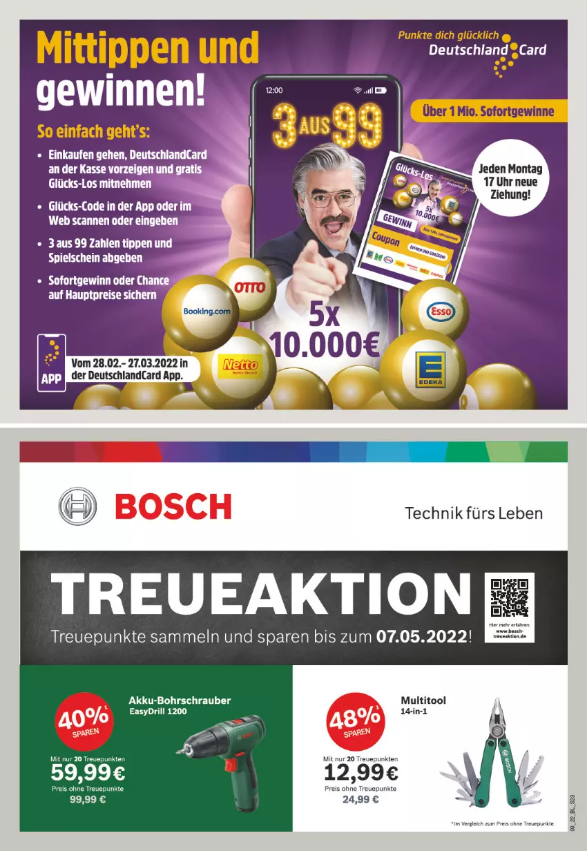 Aktueller Prospekt Edeka - Angebote der Woche - von 28.02 bis 05.03.2022 - strona 23 - produkty: aeg, akku, akku-bohrschrauber, Bohrschrauber, bosch, eis, reis, Ti, uhr