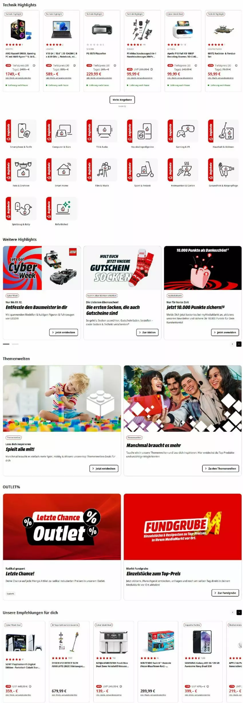 Aktueller Prospekt Media Markt - Prospekte - von 03.12 bis 10.12.2024 - strona 2 - produkty: angebot, angebote, Apple, Bau, computer, decke, dell, eis, elle, Garten, Gesundheit, gutschein, gutscheine, handstaubsauger, Hobby, lays, mediamarkt, Meister, Mode, notebook, PlayStation, pute, Rauch, reis, rind, ryzen, sac, smartphone, socken, sony, spielzeug, Sport, staubsauger, Ti, top-preis, ZTE