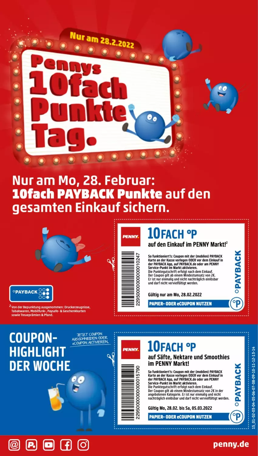 Aktueller Prospekt Penny - Prospekte - von 28.02 bis 05.03.2022 - strona 15 - produkty: angebot, angebote, coupon, erde, LG, Nektar, papier, payback, säfte, smoothie, smoothies, Ti, Yo